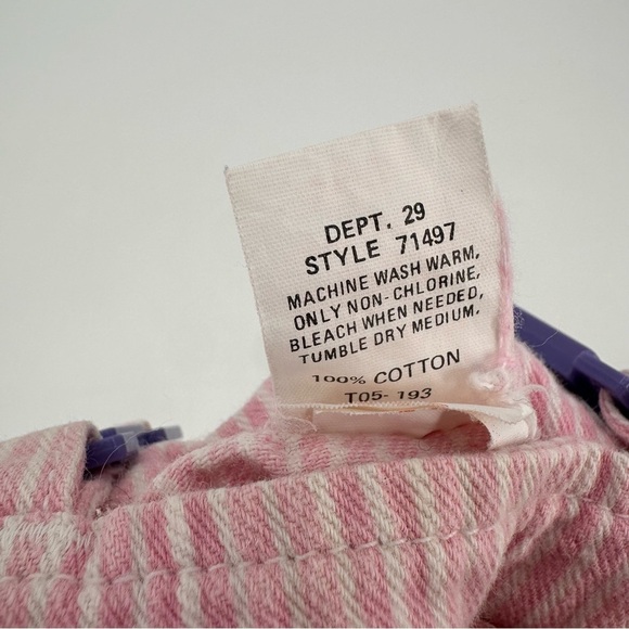 Vintage 90s Pink Stripe Sears Overalls size 18-24 months - Picture 4 of 5